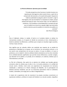 La Piel de la Memoria. Ejercicios para la civilidad “El modo