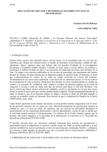 Educación de adultos y de personas mayores con nuevas tecnologías
