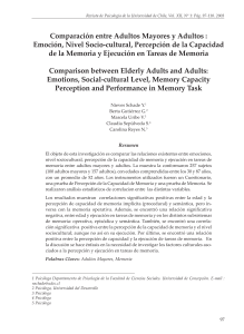 Comparación entre Adultos Mayores y Adultos : Emoción, Nivel