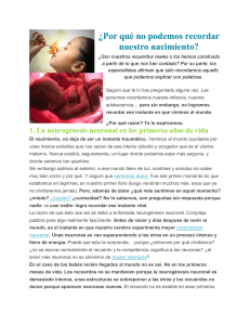 ¿Por qué no podemos recordar nuestro nacimiento?