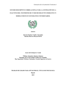 Estimación de la Exactitud del Testimonio 1 ESTUDIO