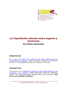 REFLEXIONES DE ALBIE SACHS DURANTE SU