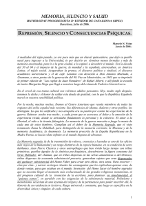 memoria, silencio y salud