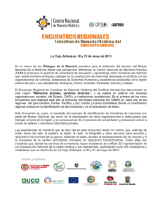 La Ceja, Antioquia, 30 y 31 de mayo de 2013 En el marco de los