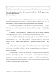 Memoria: puede entenderse como constitutiva de la identidad de los