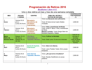 Programación de Retiros 2016