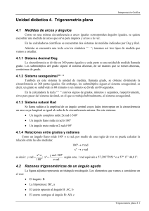 Unidad didáctica 4 . Trigonometría plana