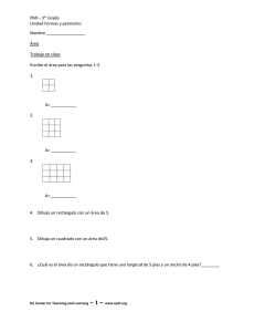 PMI – 3er Grado Unidad Formas y perímetro Nombre