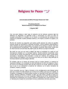 Conferencia Mundial de Religiones por la Paz