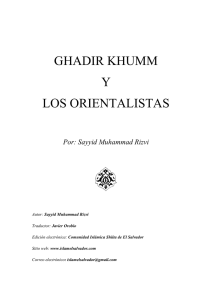 Ghadir Jum y los orientalistas por Sayyed