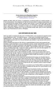 Jutba 22-06-12 LAS VIRTUDES DE SHA´BÁN