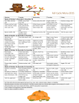 Fall Cycle Menu 2015 - The Children`s Center of Cicero