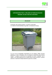 contenedores para la recogida de residuos solidos urbanos entre