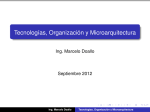 Tecnologías, Organización y Microarquitectura