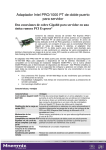 Adaptador Intel PRO/1000 PT de doble puerto para servidor