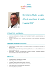 Dr. Antonio Martín Morales Jefe de servicio de Urología Hospital CHIP