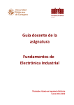 Guía docente de la asignatura Fundamentos de Electrónica Industrial