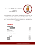LA COFRADIA CAMPESTRE menú 2015
