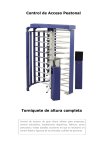 Control de Acceso Peatonal Torniquete de altura completa