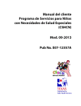 Manual del cliente Programa de Servicios para Niños