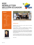 IEEE NEWSLETTER SECCIÓN ECUADOR