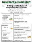 "Helping Families Succeed" Now accepting applications for 2013