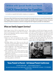 Boletín de CSHCN para familias • Abril de 2007