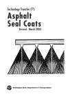 2003 Asphalt Seal Coats