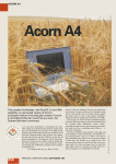 ACORN A4 This portable Archimedes, with RiscOS 3.0 and 4Mb