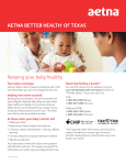 AETNA BETTER HEALTH® OF TEXAS Keeping your baby healthy