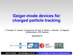 Geiger-mode devices for charged particle tracking