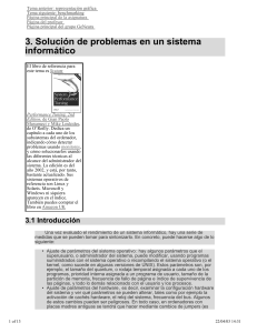 3. Solución de problemas en un sistema informático