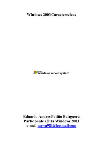 Windows 2003 Características