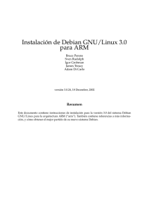 Instalación de Debian GNU/Linux 3.0 para ARM
