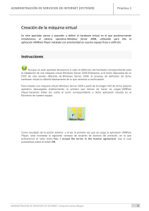 Creación de la máquina virtual