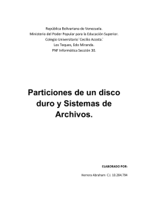 Particiones y Sistemas de Archivos