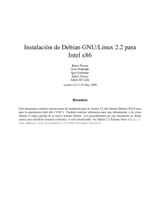 Instalación de Debian GNU/Linux 2.2 para Intel x86