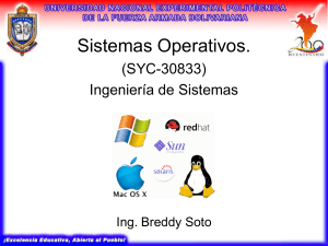 Sistemas Operativos – Breddy Soto - Coordinación de Ingeniería de