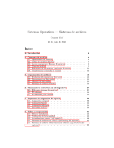 Sistemas Operativos — Sistemas de archivos