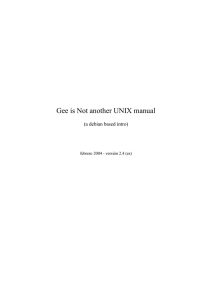 Gee is Not another UNIX manual - dEIC