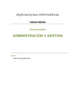 Aplicaciones informáticas ADMINISTRACIÓN Y GESTION