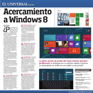 Un acercamiento a Windows 8