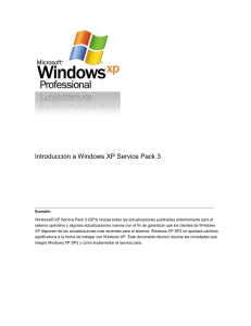 Introducción a Windows XP Service Pack 3
