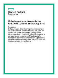 Guía de usuario de la controladora RAID HPE Dynamic Smart Array