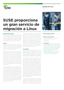 SUSE proporciona un gran servicio de migración a Linux