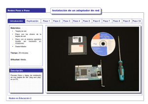 Instalación de un adaptador de red