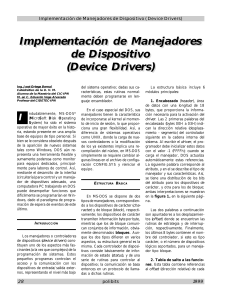 Implementación de Manejadores de Dispositivo (Device Drivers)