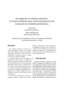 Investigaci´on en sistemas operativos. Un kernel asimétrico