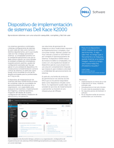 Hoja de datos : Dispositivo de implementación Dell KACE K2000