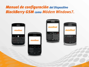 Manual de configuración del Dispositivo BlackBerry GSM como